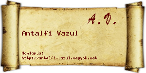 Antalfi Vazul névjegykártya